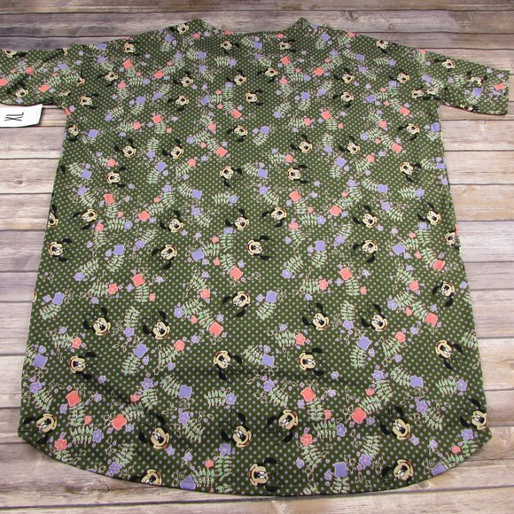 LuLaRoe Disney Minnie Mouse Floral Irma Tunic XL - Picture 6 of 8